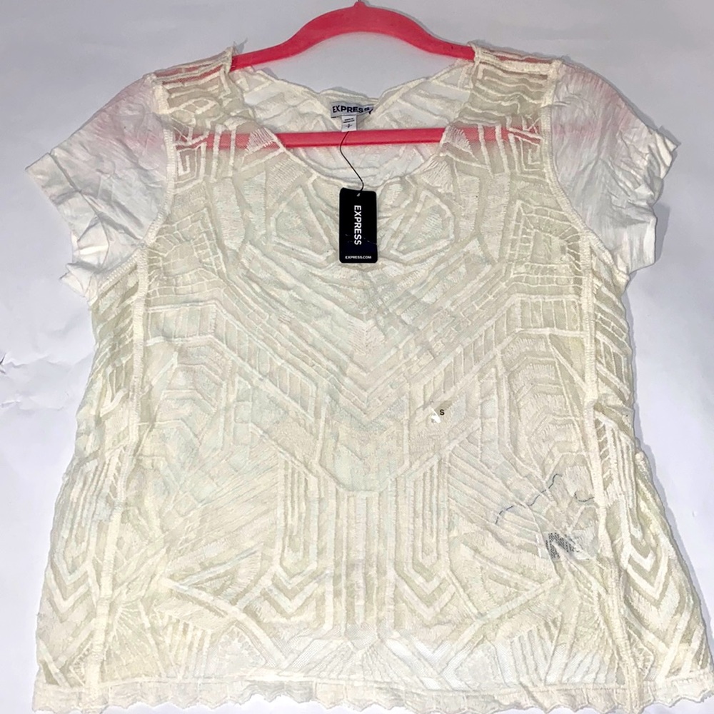 Small cream lace blouse from Express! Never been used
